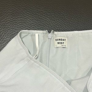 Aritzia Sunday Best flowy pale blue mini skirt